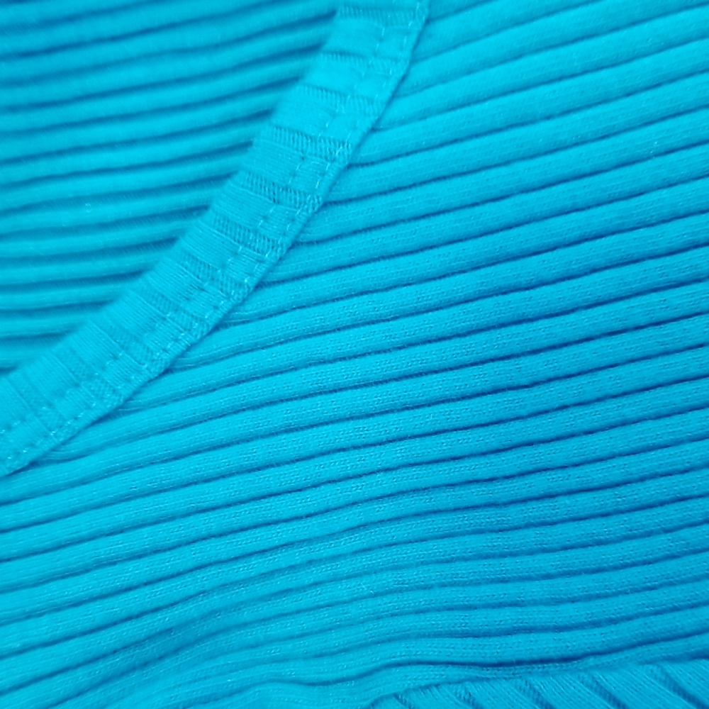 INC Intimates Lounge Ribbed SS Tee Blue Small - Picture 3 of 4